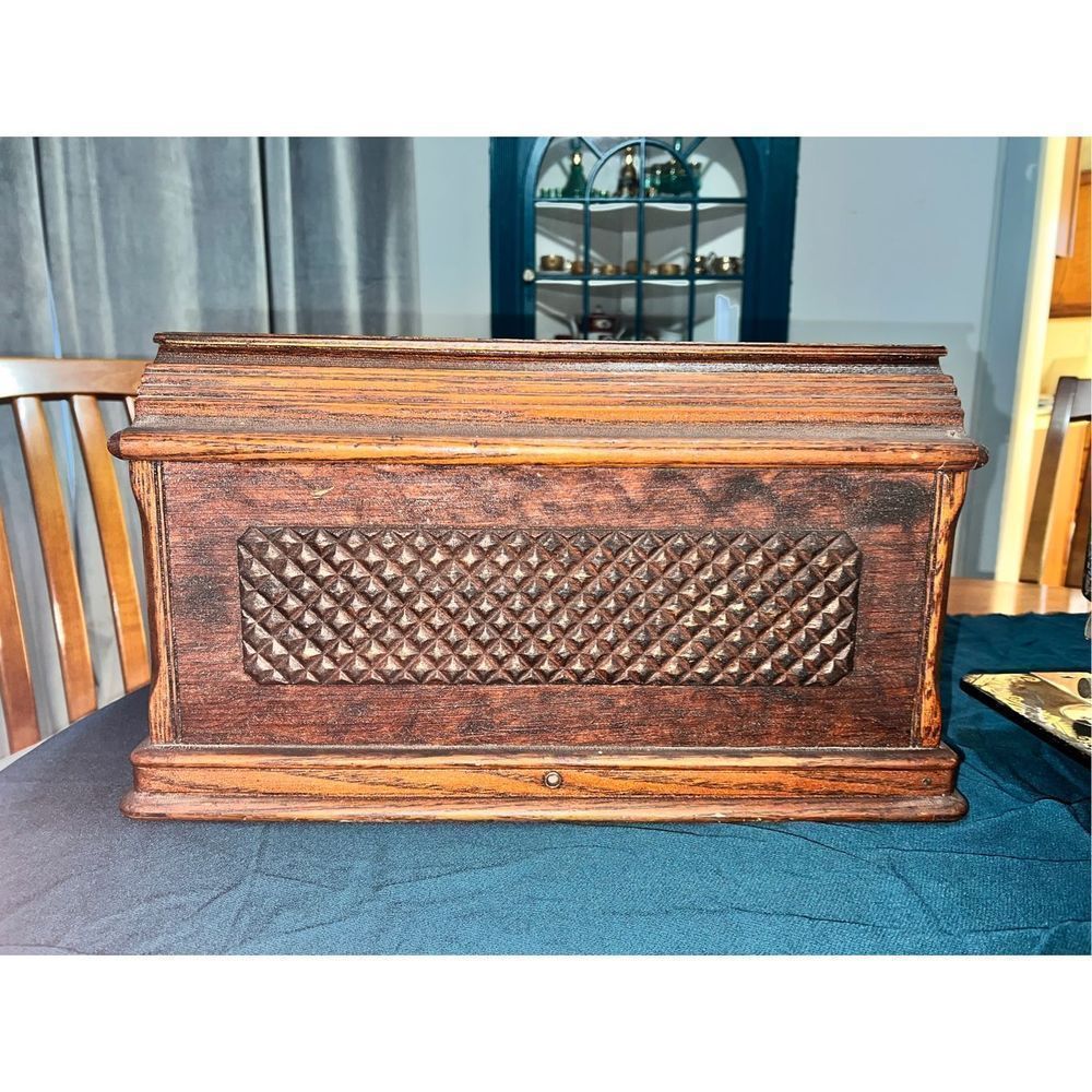 Vintage Singer Wooden Brown Rectangular Handcrafted Sewing Machine Coffi…
